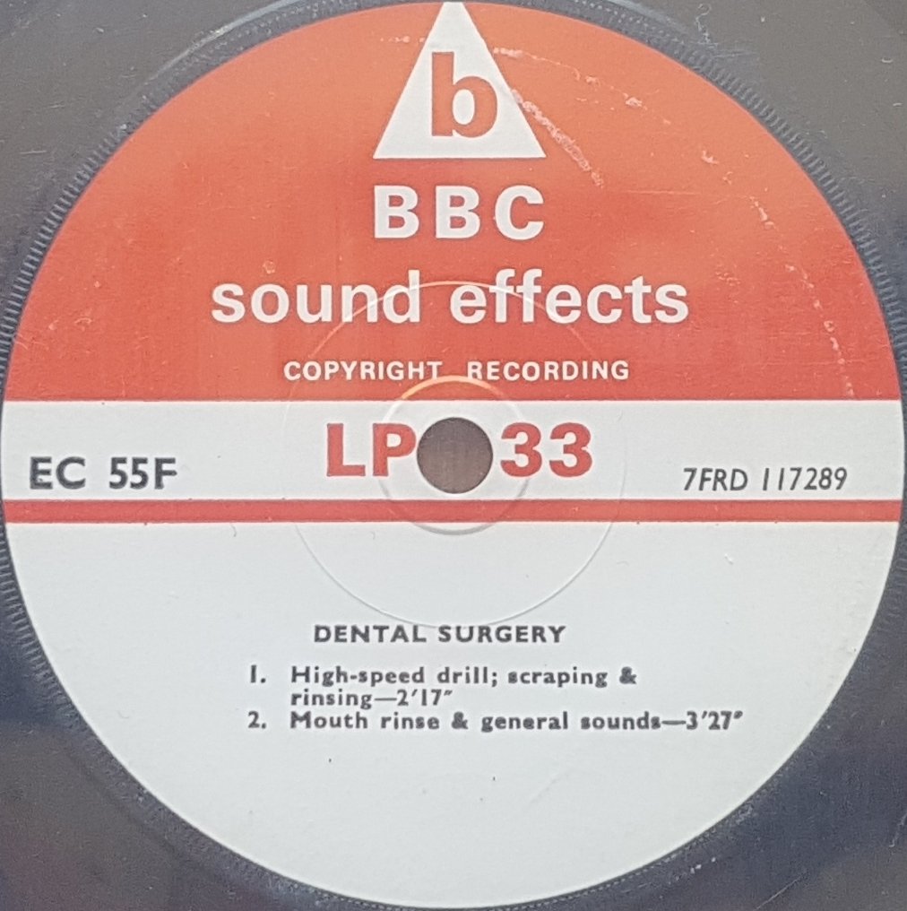 EC 55F Dental surgery Not registered from the BBC records and Tapes library Label